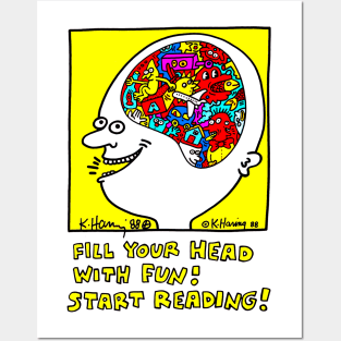 Fill Your Head With Fun! Start Reading! Posters and Art